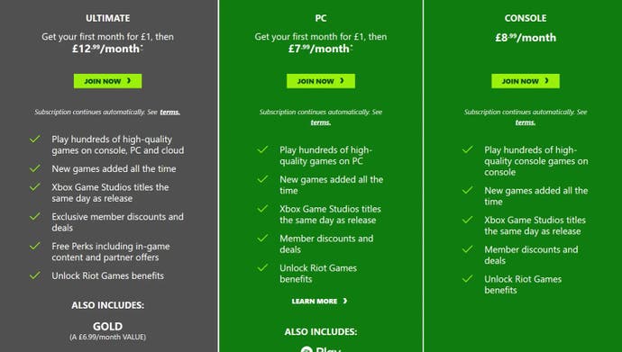 An image of the previous Xbox Game Pass £1 trial offer.