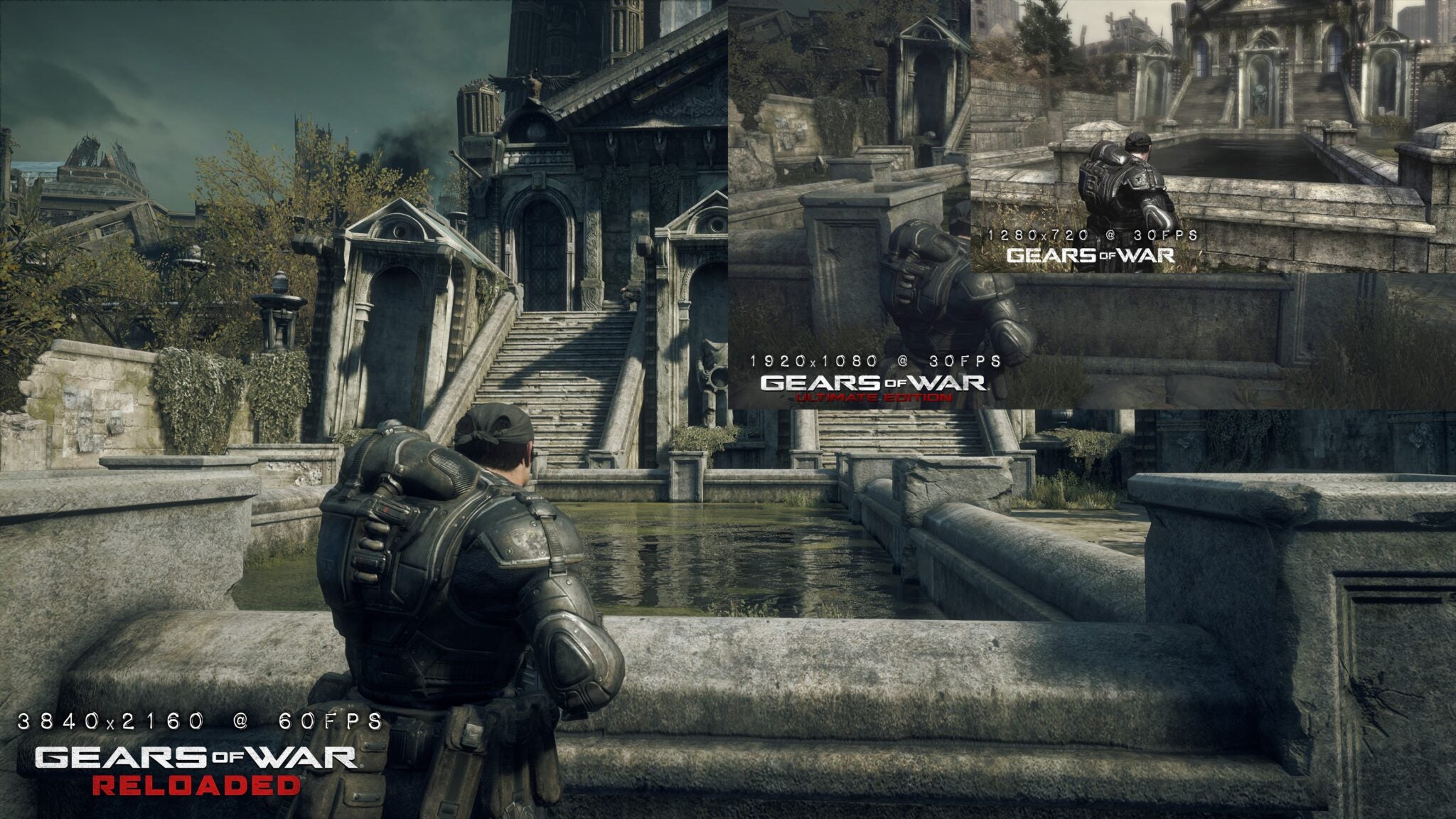 Gears of War: Reloaded image comparison from earlier releases