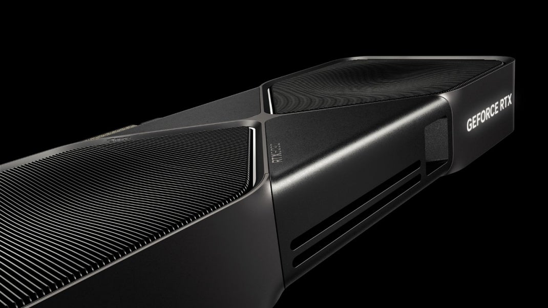 Side view of the GeForce 5090 at a jaunty angle. - 6