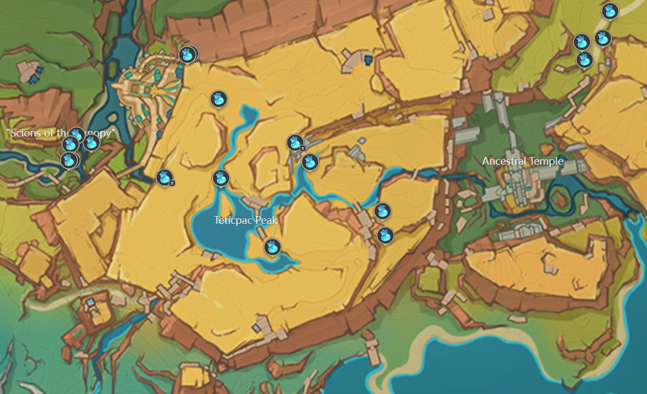 Hoyolab screenshot showing the Quenepa Berry nodes