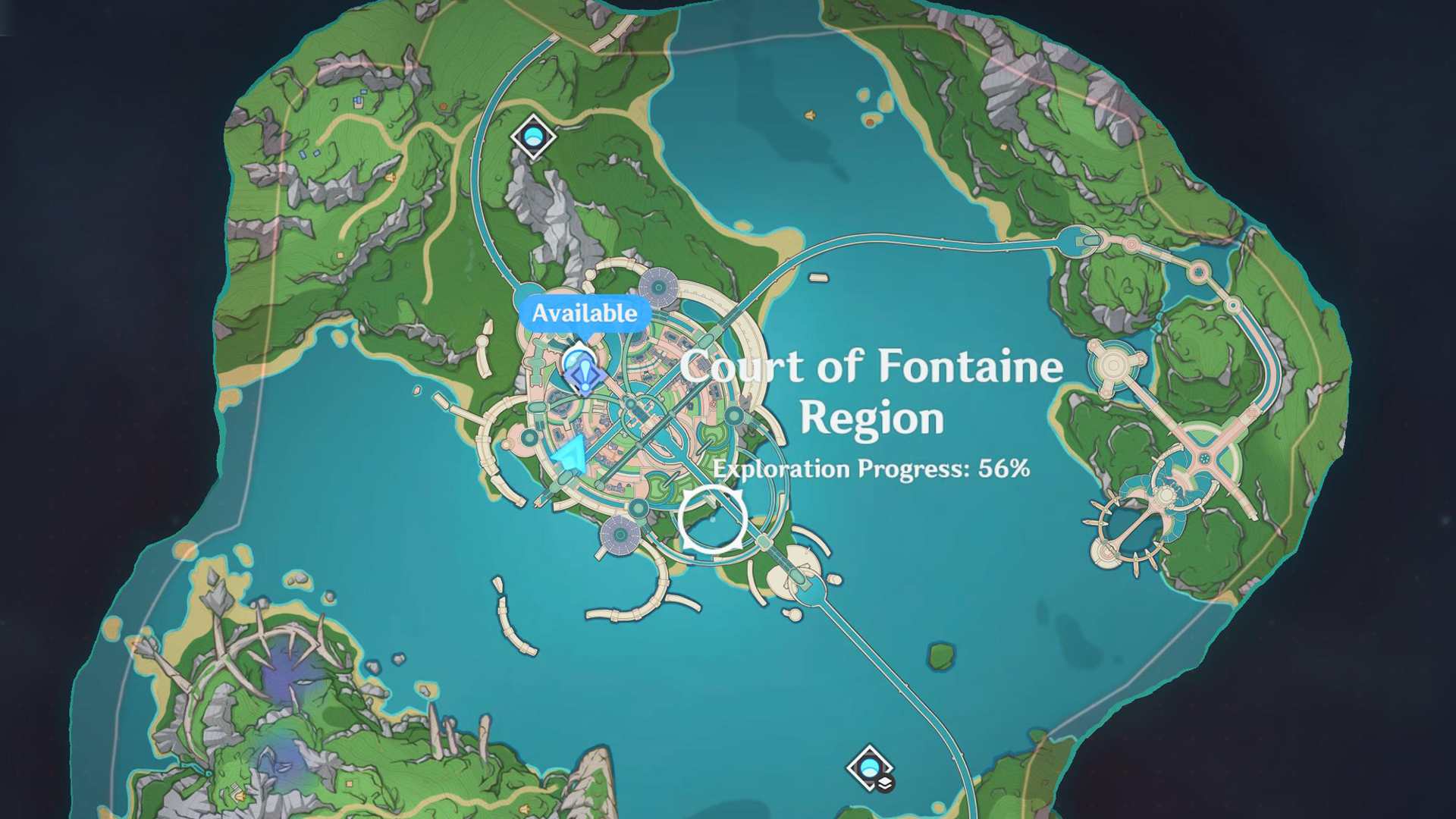 Court of Fontaine is one of the regions where you can swim and dive in Genshin Impact