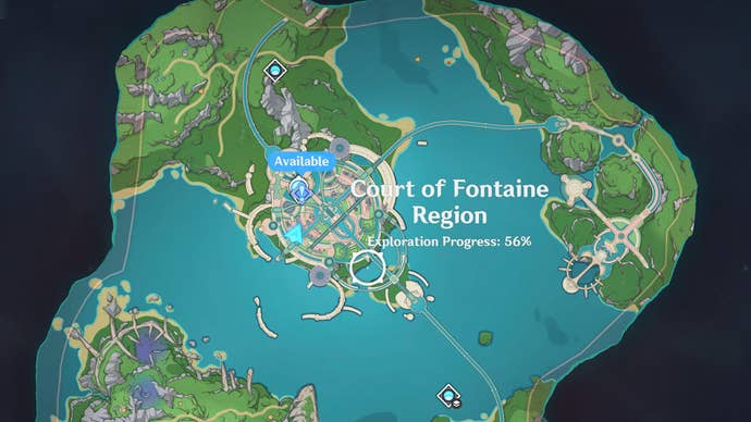 Court of Fontaine is one of the regions where you can swim and dive in Genshin Impact