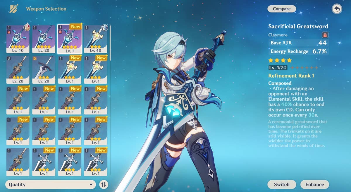 Tier List Genshin Impact Catalyst Weapons Genshin Impact Weapons Tier