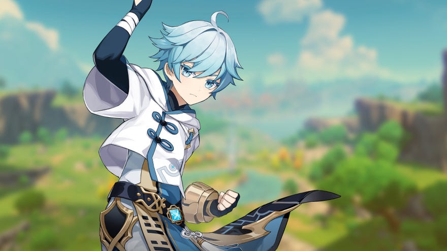 Promotional art of the character Chongyun from Genshin Impact.