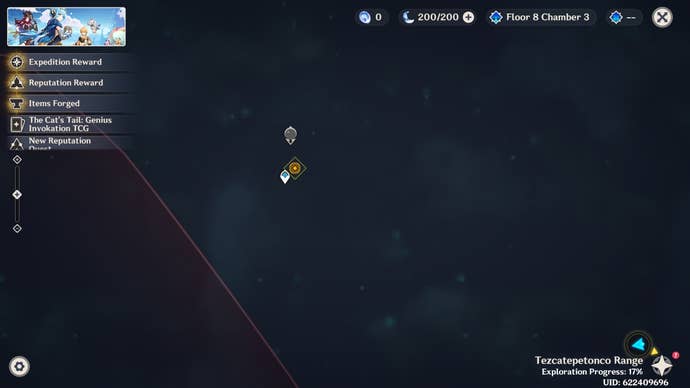 Map showing Harbor Tenochtitlan in Genshin Impact