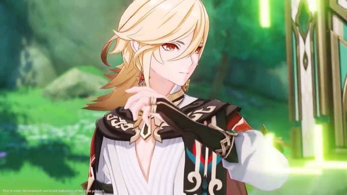 Kaveh from Genshin Impact 3.6 livestream