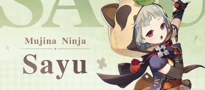 Genshin Impact’s Sayu in her introduction banner.