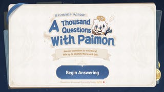 Genshin Impact: 'A Thousand Questions With Paimon' web event cheat sheet