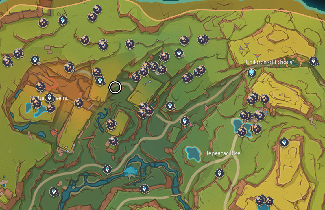 Hoyolab screenshot showing the Saurian Claw Succulent nodes in Genshin Impact