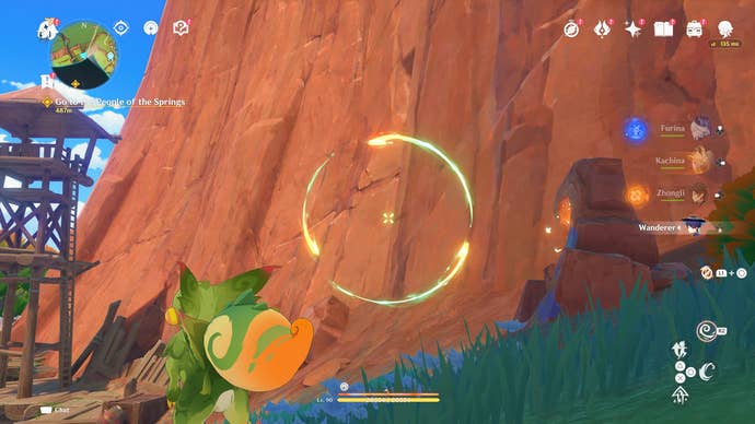 Genshin Impact screenshot showing the yumkasaurus’s skill