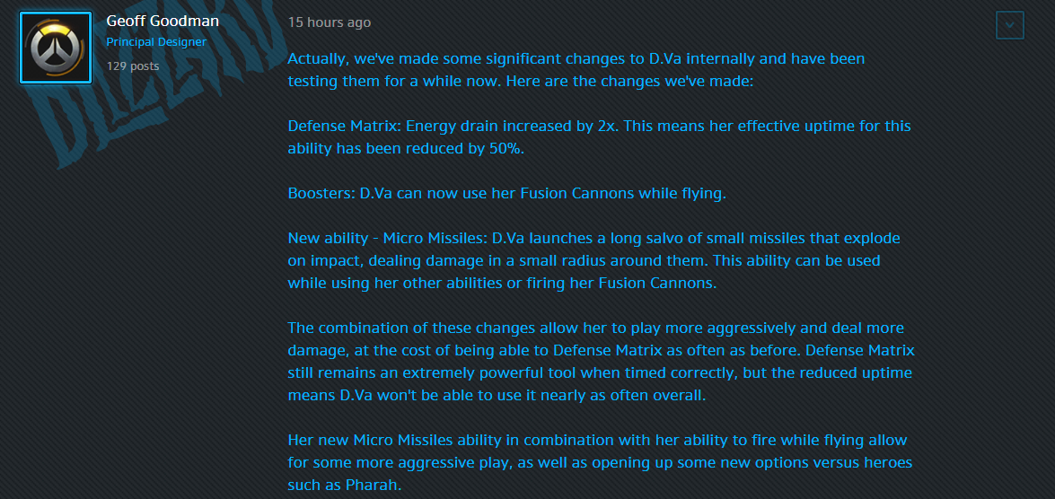 Blizzard plans big changes for Overwatch's D.Va | Eurogamer.net