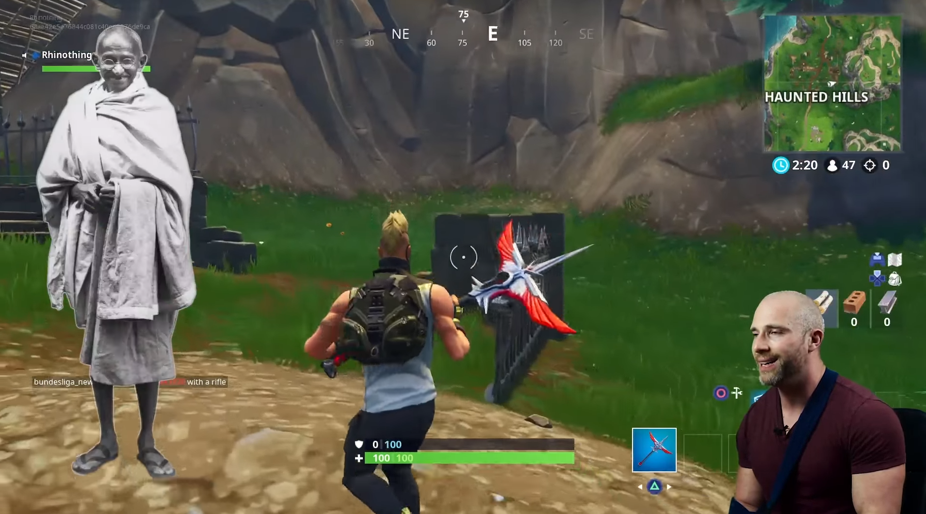 Fortnite - Simon Miller tries to complete the shoot clay pigeons challenge with a broken collarbone