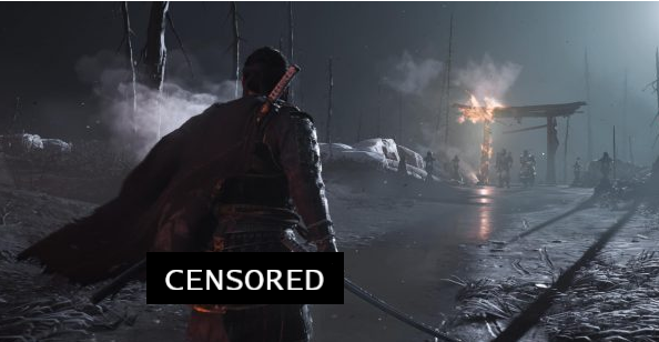 Ghost of Tsushima "depicts a man's exposed buttocks as he bathes in a hot spring"