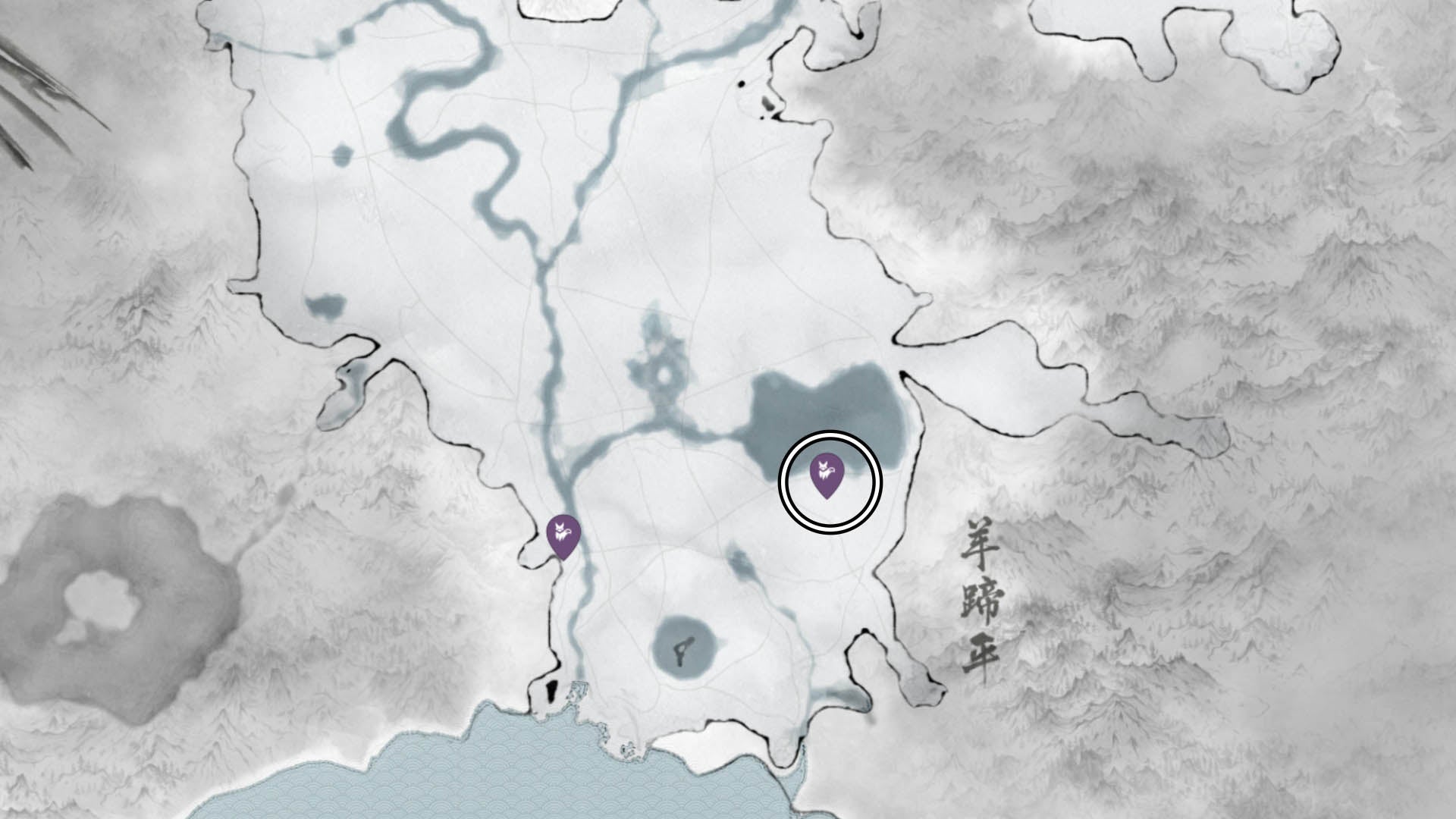 ghost of yotei lake view fox den map location