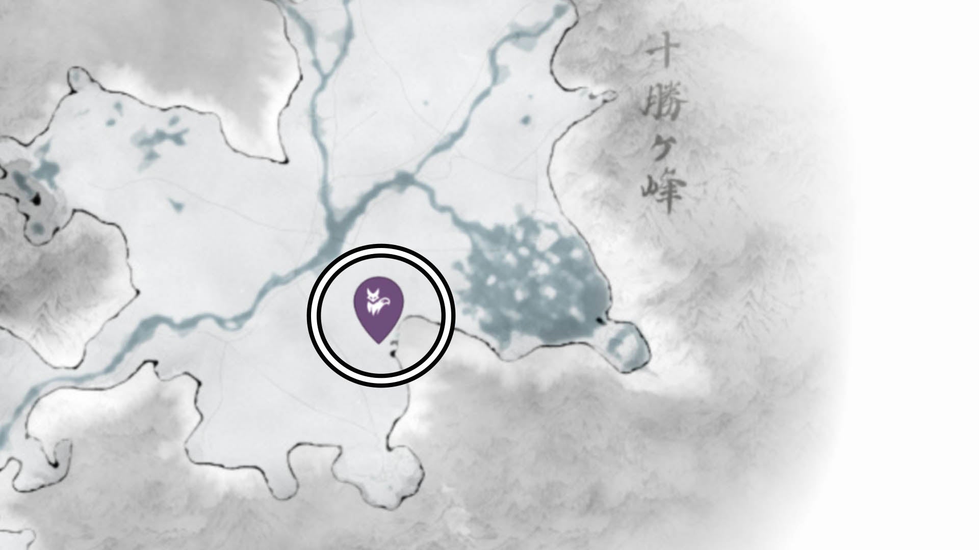 ghost of yotei whispering woods fox den map location
