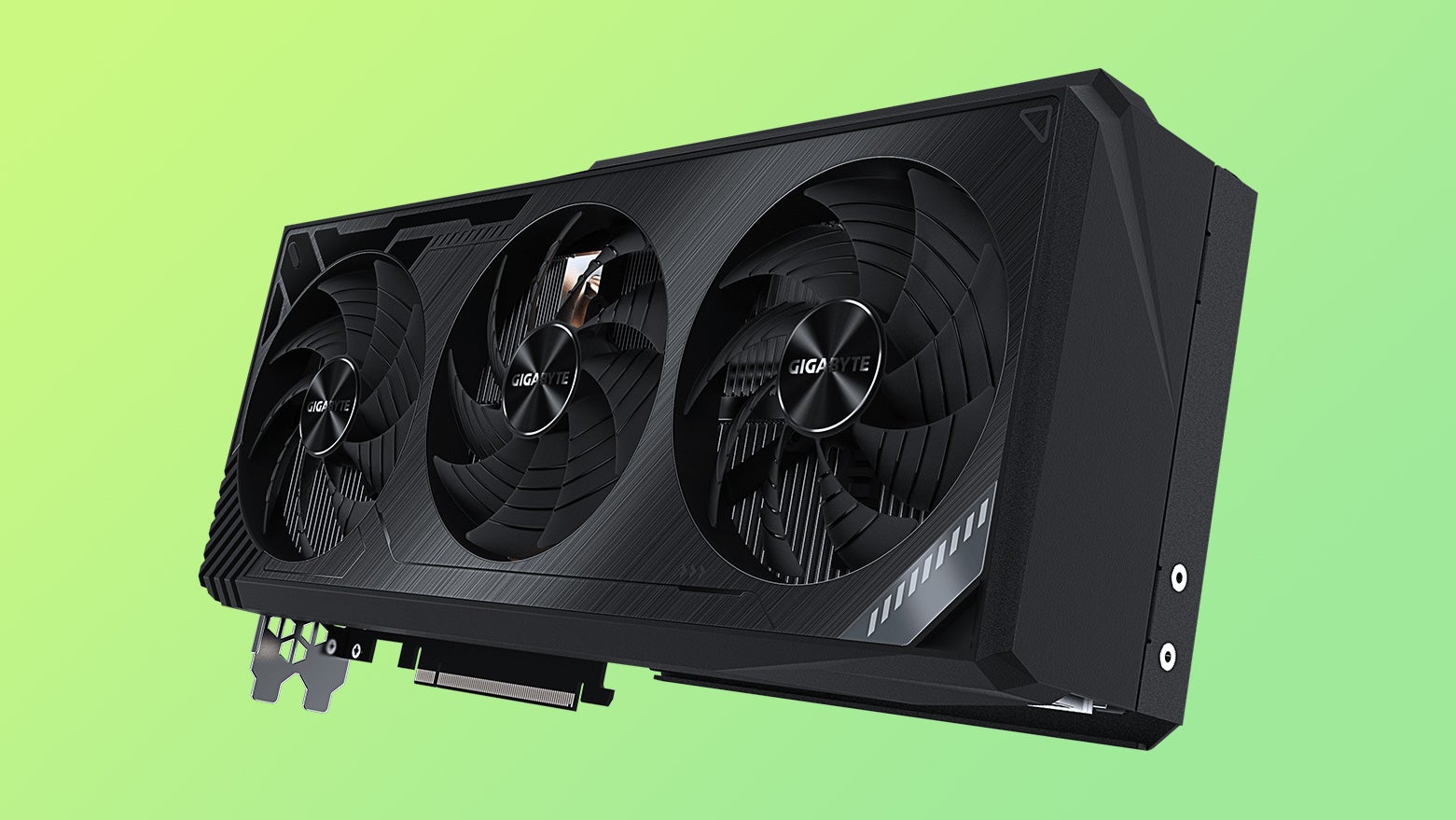gigabyte rtx 3090 ti, shown with a triple fan cooler.