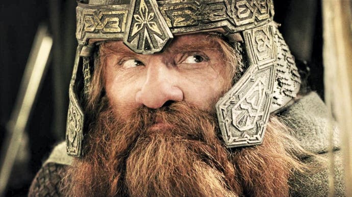 John Rhys-Davies as Gimli in Peter Jackson's Lord of the Rings film adaptations