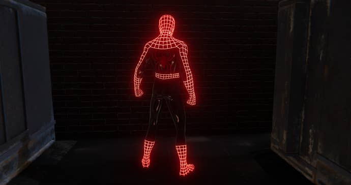 Glow-in-the-dark suit mod for Spider-Man PC