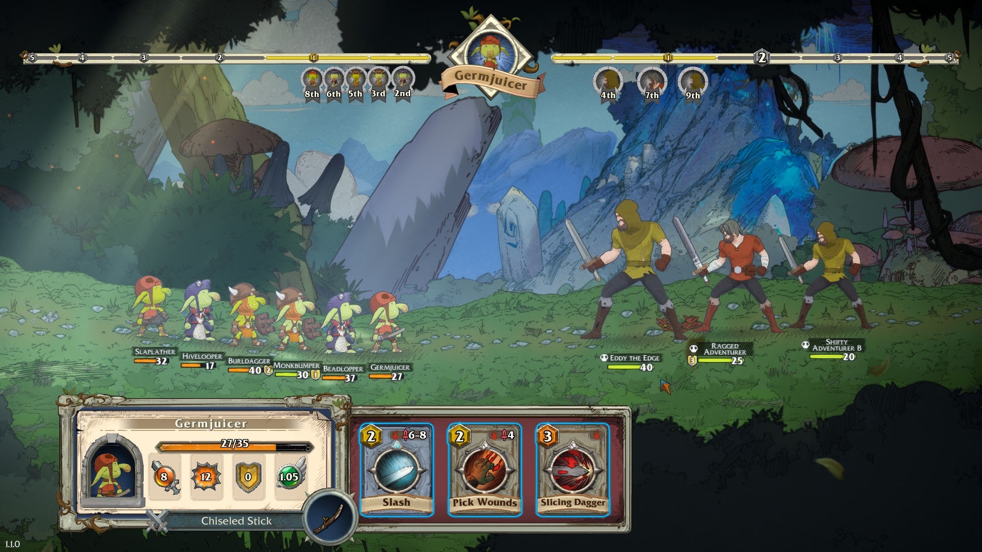 Goblins fight human adventurers in Goblin Stone - 6