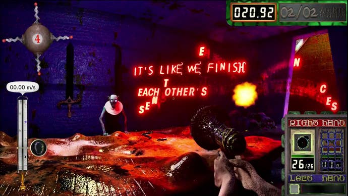 Shooting dialogue to parry it in goblinAmerica.