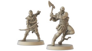 An image of miniatures from the God of War board game.