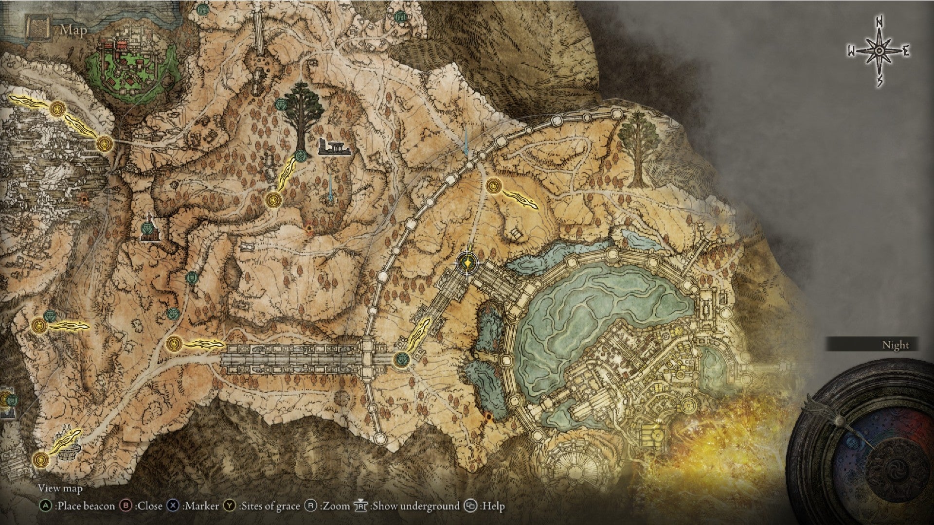 Elden Ring Golden Seed top of capital outskirts steps map location - 18