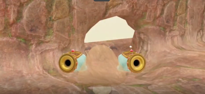Screenshot of Nintendo experiment showing goomba with hands punching a rock wall