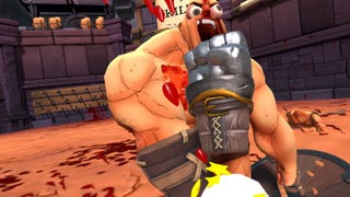 Gorn emerges from the early access arena soaked in blood