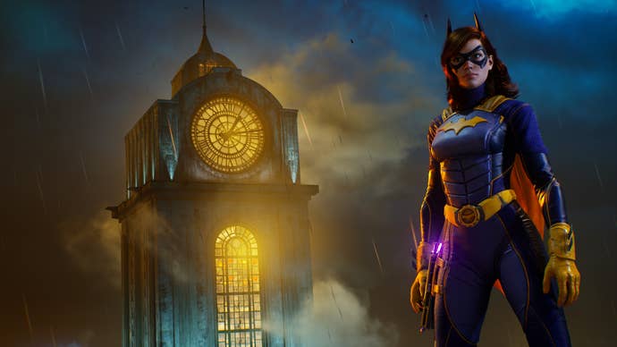 Barbara Gordon’s Batgirl in a promotional image for Gotham Knights.