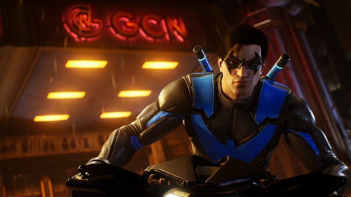 Dick Grayson’s Nightwing in a promotional image for Gotham Knights.