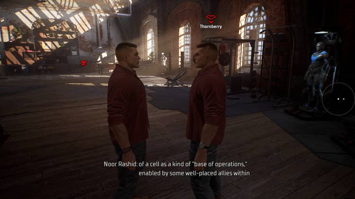 Red Hood stands opposite a carbon copy of himself in Gotham Knights.