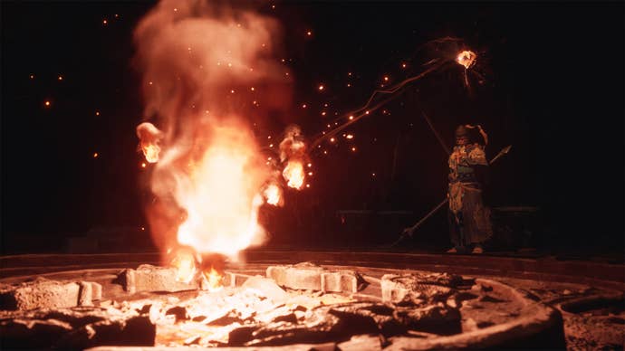 A cutscene that shows the upgrade to the Supreme Gourd in Black Myth Wukong.