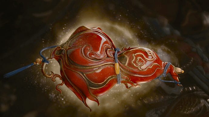La calabaza escarlata del pionero en Black Myth Wukong.