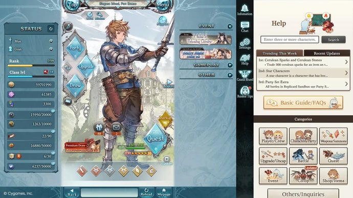 Granblue Fantasy llegará de forma oficial a occidente a través de Steam en marzo de 2026
