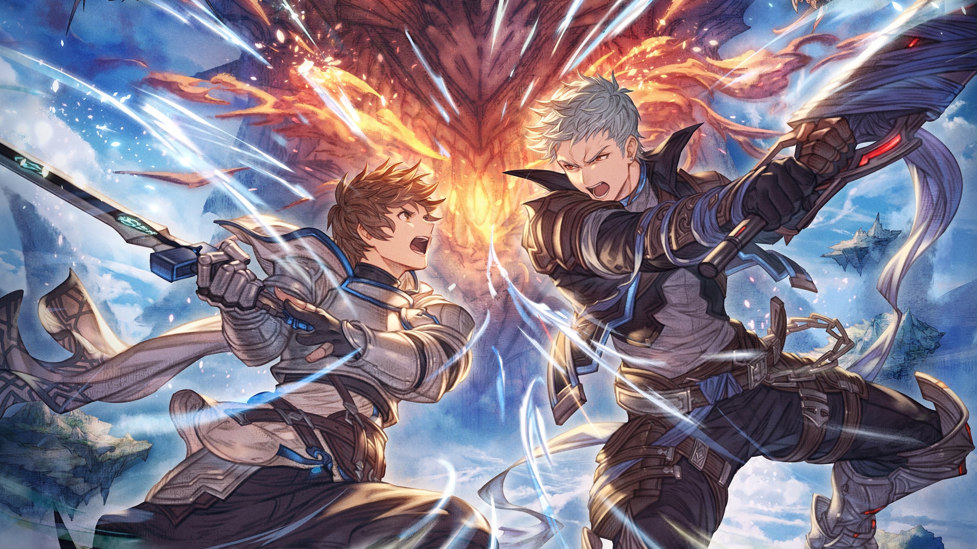 Granblue Fantasy: Relink key art of Gran fighting Id. - 1