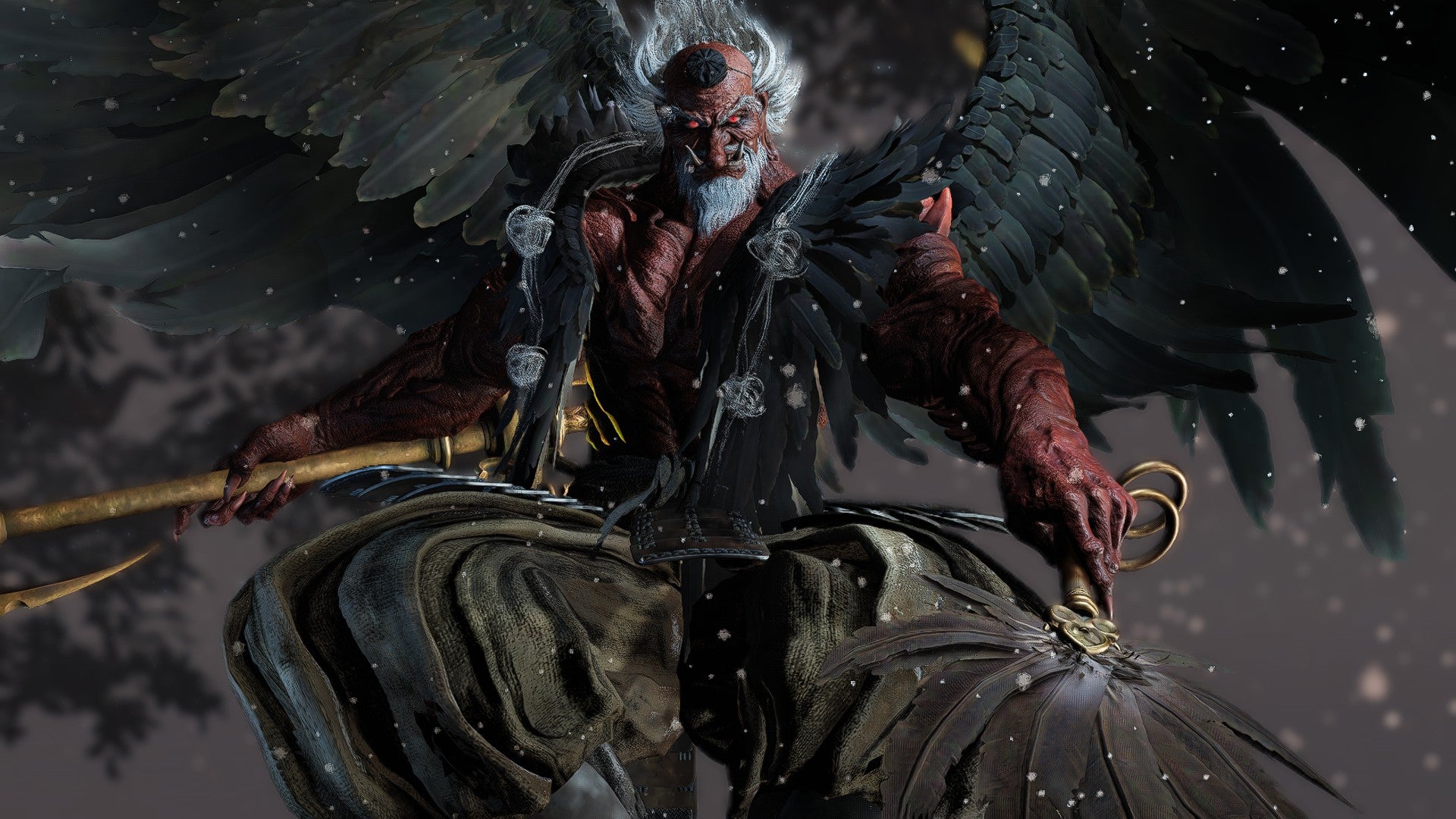 The Great Tengu from Nioh 3, a redskinned, big-nosed yokai with wings. - 22