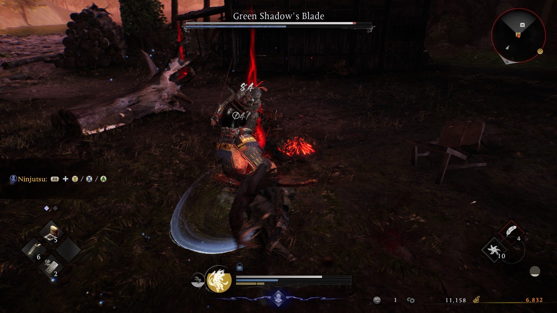 Dueling the Green Shadow's Blade, a hidden Formidable Enemy in Nioh 3. - 6