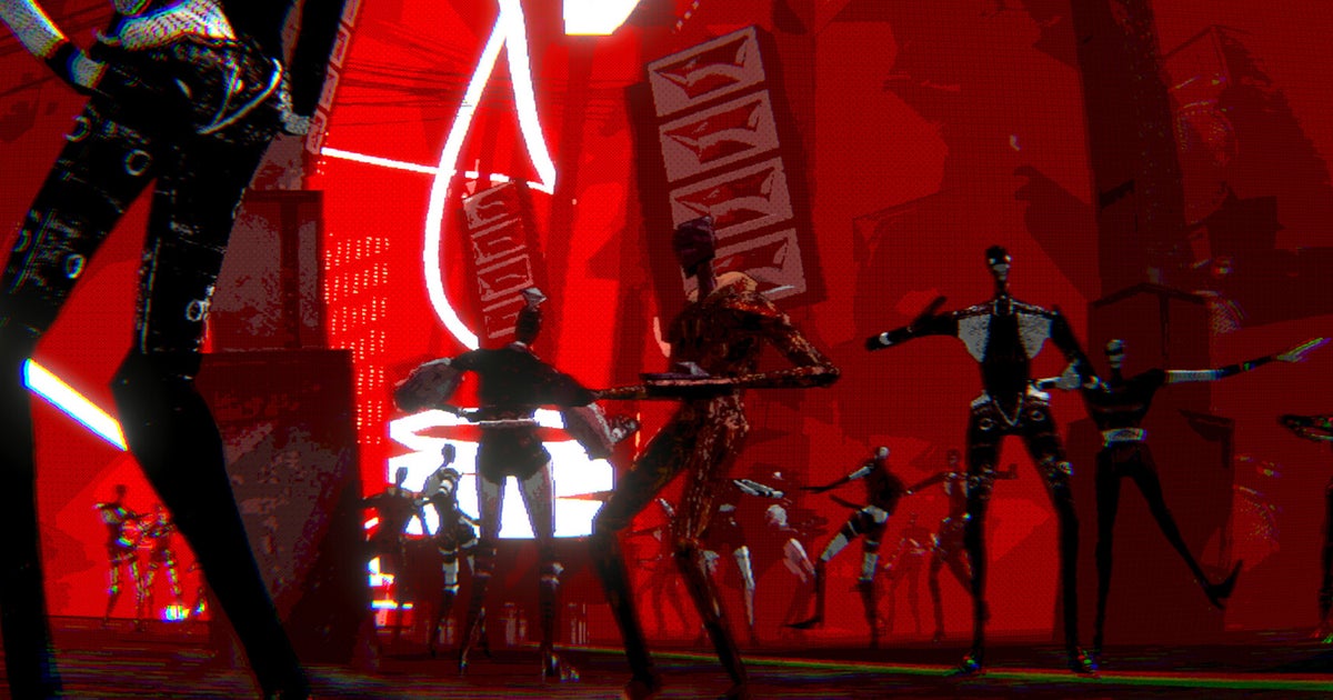 "God is dead, and Heaven has gone corporate" in Grindset T.V., an overstimulating speedrunning game by way of Cruelty Squad