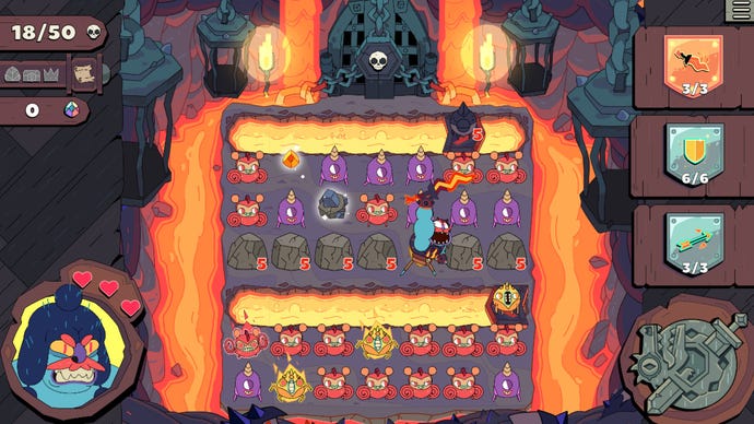 A screenshot of puzzle game Grindstone on PC