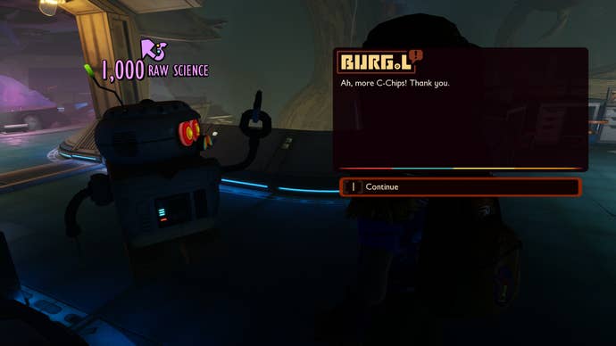 Burgl dishing out the rewards for the Grave Robbery quest in Grounded