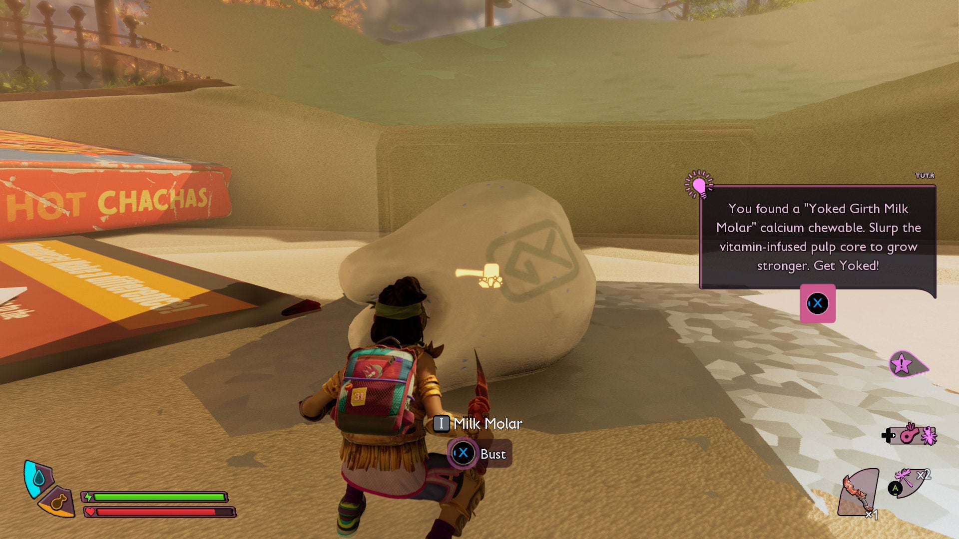 Exploring the briefcase in Grounded 2. - 38