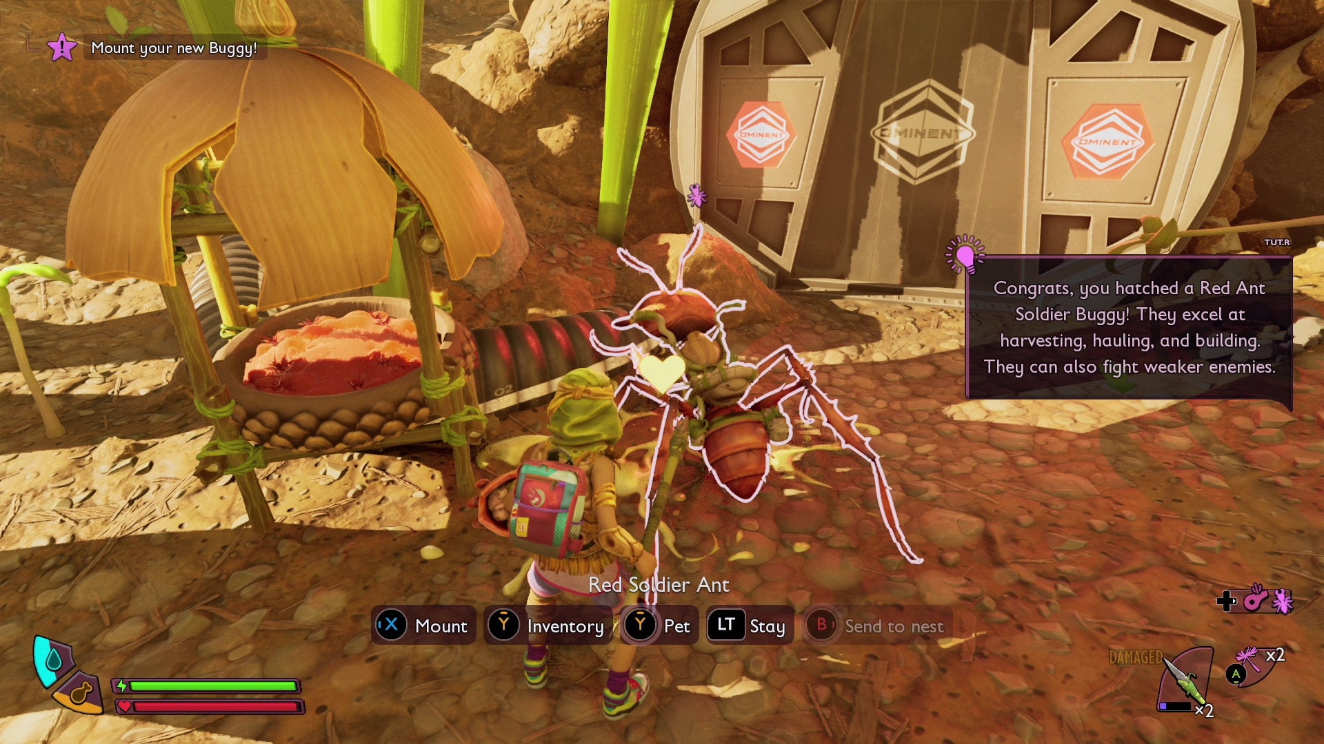 Hatching a Red Soldier Ant Buggy in Grounded 2. - 5