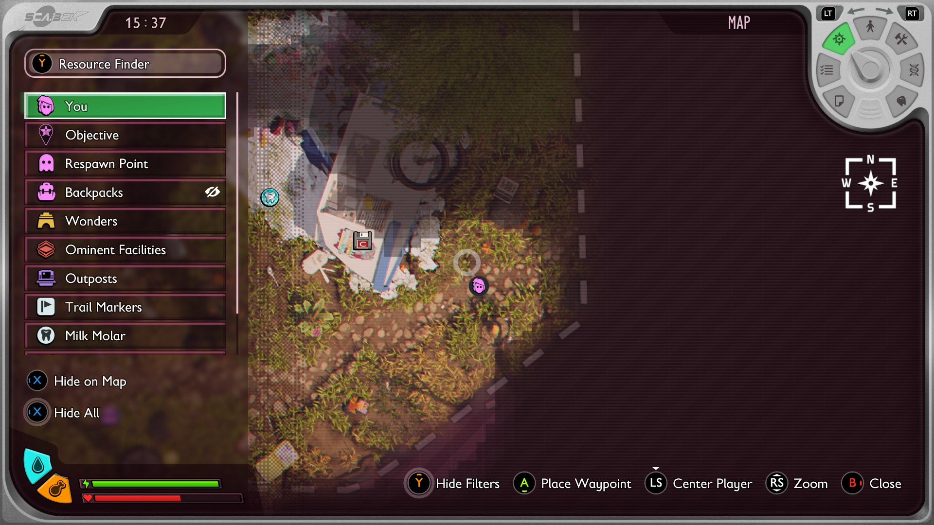 A map screenshot in Grounded 2 - 120