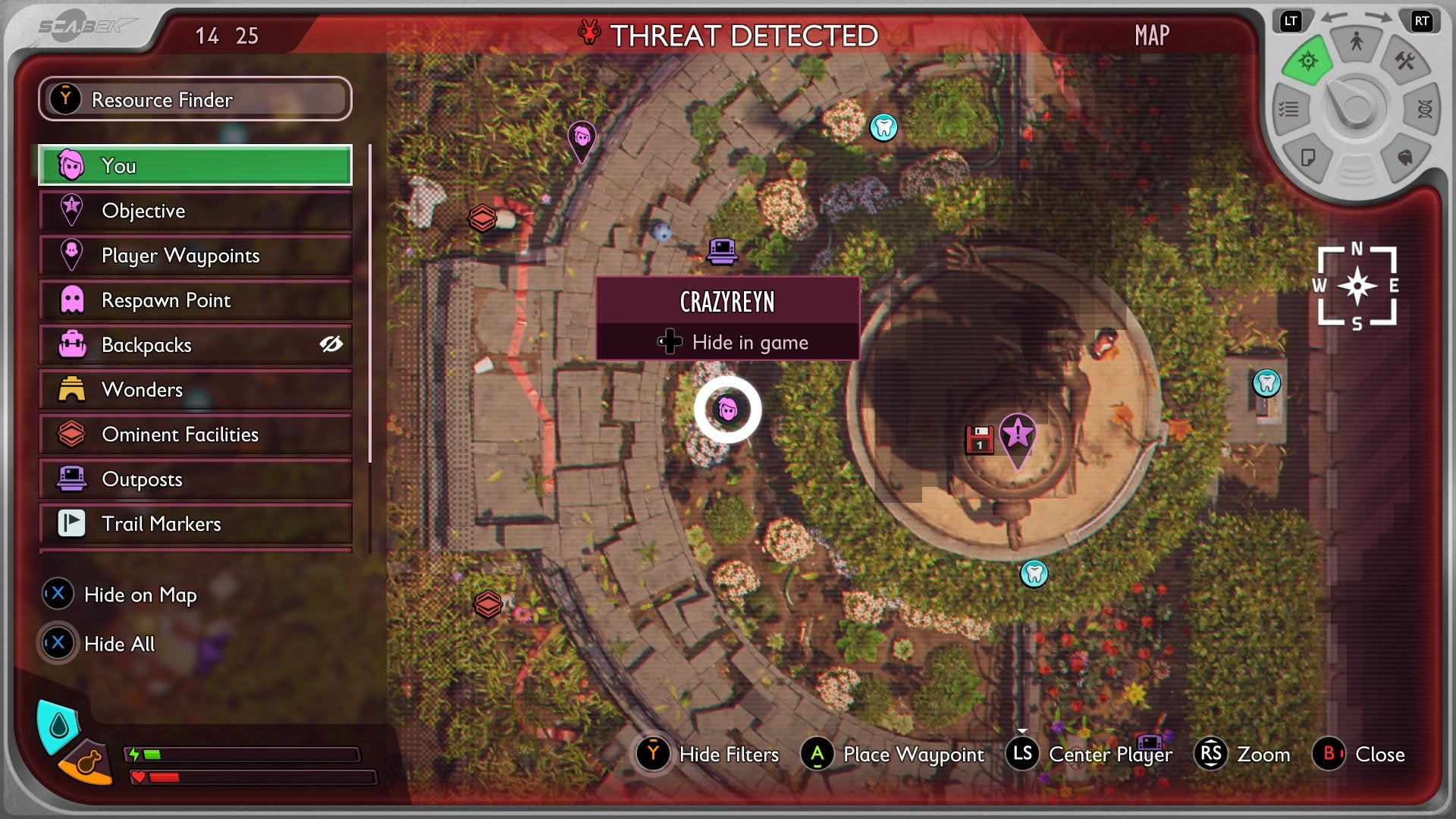 A map screenshot in Grounded 2 - 160