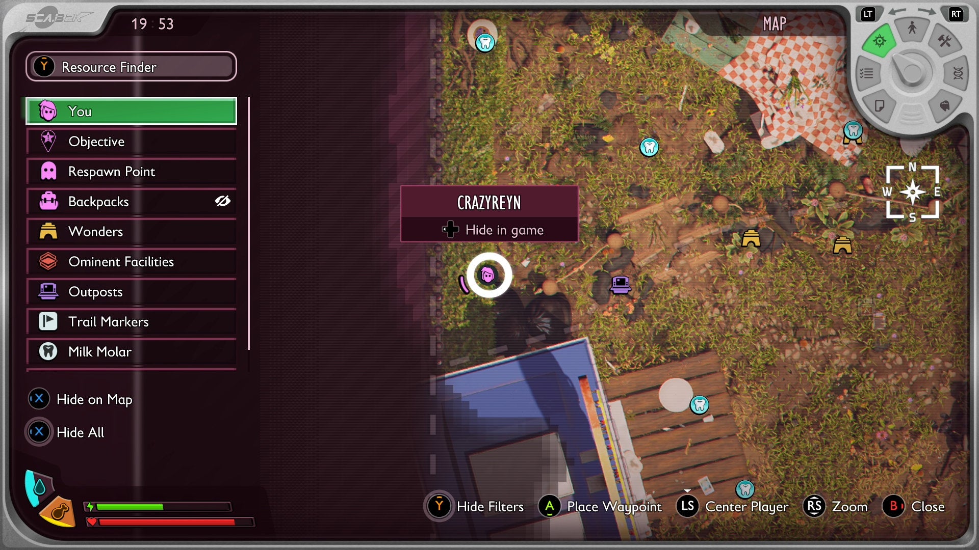 A map screenshot in Grounded 2 - 75