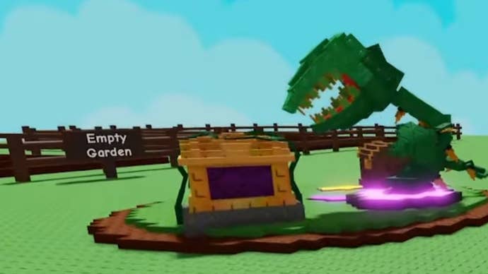 Jim the Angry Plant in Roblox Grow a Garden