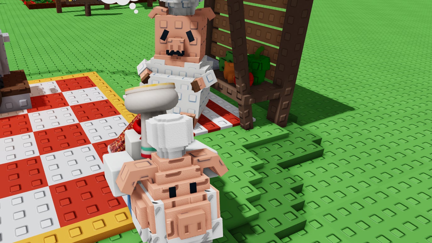 A player standing with a Gourmet Egg in Grow a Garden. - 1