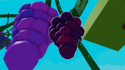 A bunch of grapes with the Sundried mutation in Grow a Garden.
