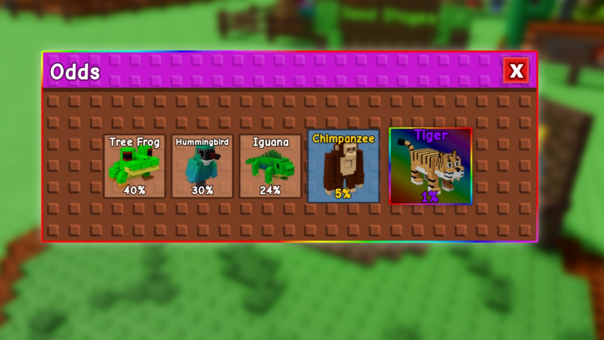 grow a garden jungle egg pet odds