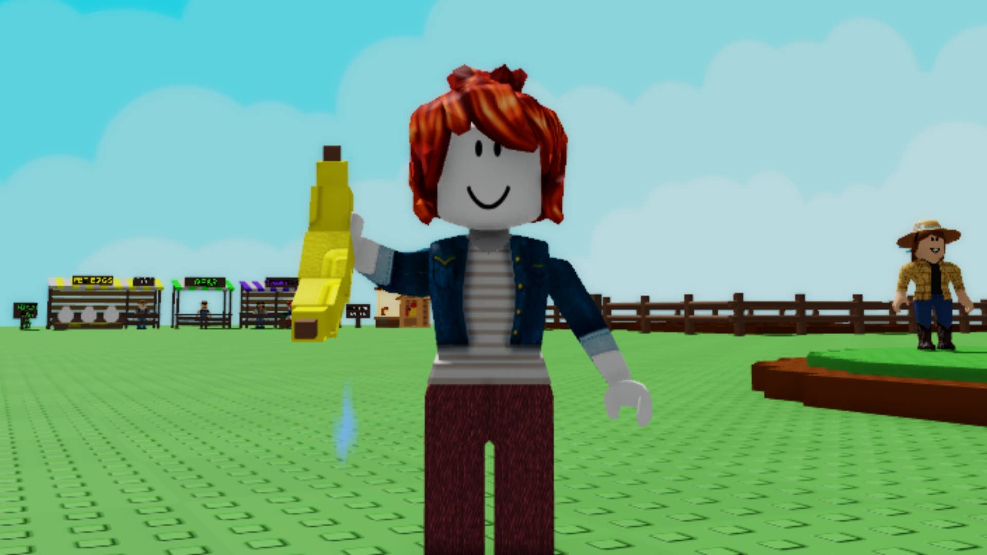 grow a garden player holding banana